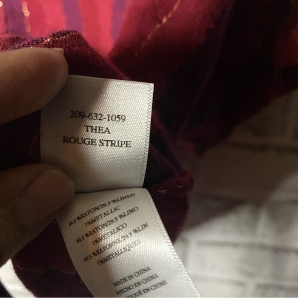 Rails Thea Rouge Stripe Red Crop Top - Picture 7 of 9